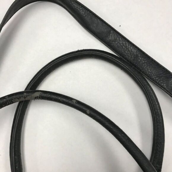 Over Sized Goth‎ Black Leather Purse With War Wounds - Picture 7 of 11